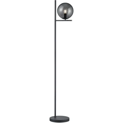 Afbeelding van TRIO PURE Vloerlamp Antraciet excl. 1x E14 28W Rookkleurige glas
