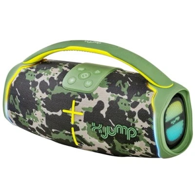 Afbeelding van X JUMP XJ 150 60W versterkte draagbare draadloze behuizing, hoge prestaties, TWS functie, USB, AUX IN, geïntegreerde microfoon, luidspreker, waterdicht, IPX5 legergroen