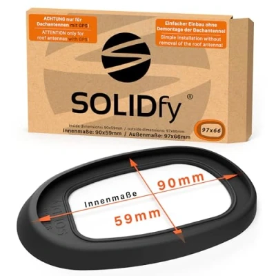 Afbeelding van SOLIDfy® Dakantenneafdichting met GPS voor Opel Astra G/H, Signum, Vectra C, Zafira A/B Afmetingen: 97 x 66 mm (binnenafmetingen: 90 59 mm) Montage zonder demontage van de antenne
