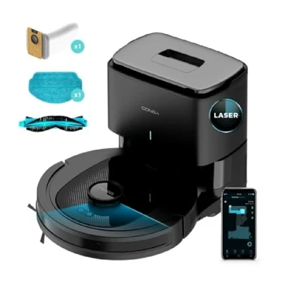 Afbeelding van Cecotec Immortal Home Genesis Conga 7490 zelfledigingsbasis, lasernavigatie, 3000 Pa, autonomie 120 minuten, app, multifunctione