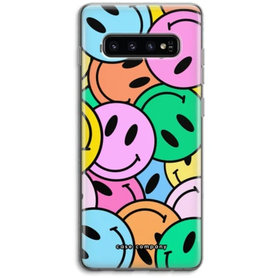 Afbeelding van Case Company® hoesje geschikt voor Samsung Galaxy S10 4G Smiley N1 Soft Cover Telefoonhoesje Bescherming aan alle Kanten en Schermrand
