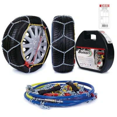 Image de Bottari Catene da Neve Rapid T2, Auto 9 mm, Omologate TUV e GS Onorm, Taglia 65, per R13 R16 (Misure Pneumatici Dettagliate all&#039;Interno)
