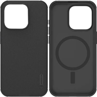 Afbeelding van Nillkin Super Frosted Shield Pro Magnetisch Hoesje voor iPhone 15 zwart