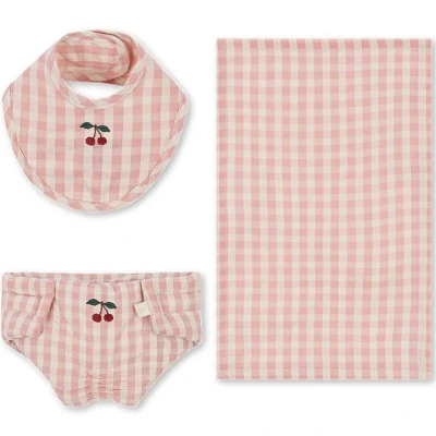 Afbeelding van Konges sløjd poppenverzorgingsset powder pink check