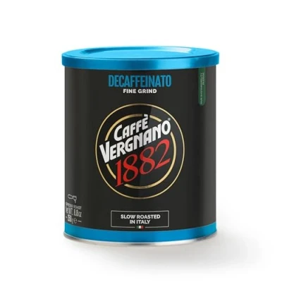 Afbeelding van Caffè Vergnano Koffie, 100% Arabica, gemalen, cafeïnevrij, 250 g