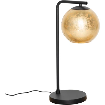 Afbeelding van QAZQA bert Design Tafellamp 1 lichts H 53 cm Zwart Goud Woonkamer Slaapkamer Keuken