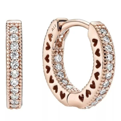 Afbeelding van Pandora Signature Ring met roze glinsterende kroon van 14 karaat roségoud verguld metaal poederroze kristal en transparante zirkonia, Roségoud, Zirkonia