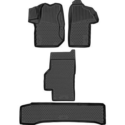 Afbeelding van WALSER XTR 75288 Vloermatset Waterdicht Rubber voor en achter Zwart Op maat gemaakt