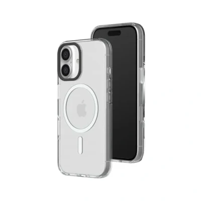 Afbeelding van RHINOSHIELD Transparante hoes compatibel met Magsafe voor [iPhone 16 Plus] Superieure magnetische sterkte, hoge transparantie en vergeelt niet. Aanpasbaar Zwart Contour fotolenzen