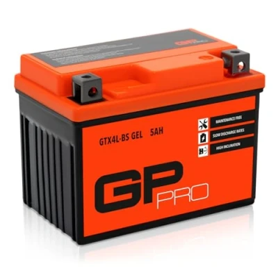 Image de GP PRO GTX4L BS 12V 5Ah GEL Batterie de démarrage (semblable à YTX5L / YTX4L BS) (Sans entretien/Scellé) Scooter Accumulateur