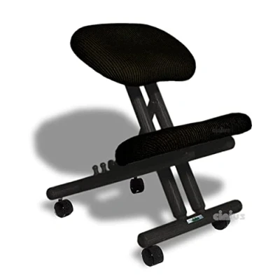 Afbeelding van cinius Professionele ergonomische stoel zonder rugleuning, in verschillende kleuren, zwart