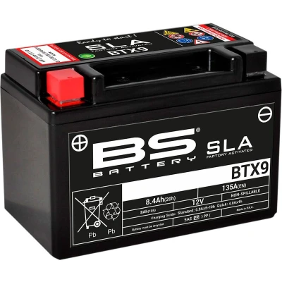Afbeelding van BS battery 300674 btx9 AGM SLA Motorfiets Batterij Zwart