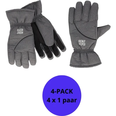 Afbeelding van Heatkeeper Ski Handschoenen dames Grijs L/XL 4 Paar wintersport