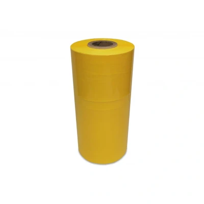 Afbeelding van Kortpack Gele Machinefolie 150% 23my X 50cm 1500m Geel (1 Rol. Rolgewicht Circa 17 Kilo.)