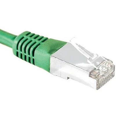 Afbeelding van Exertis Connect Patchkabel S/FTP, PiMF, CAT.6, groen, 0,5 m met bijzonder smalle knikbeveiliging (S/FTP, CAT6, 0.50 m), Netwerkkabel