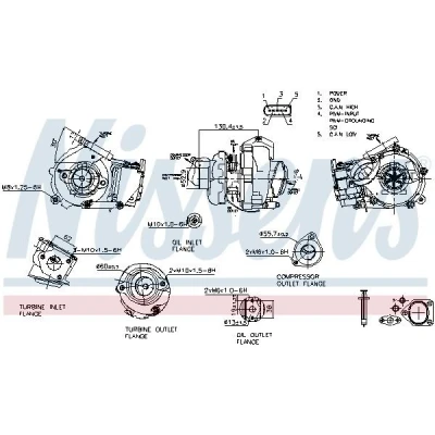 Afbeelding van Turbocharger NISSENS 93502