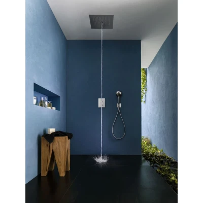Afbeelding van SB inbouw Regendouche plafond met icicle straat 38x38cm volledig RVS 1208955633