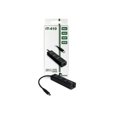 Image de Argus IT 410 Concentrateur (hub) 3 x SuperSpeed USB 3.0 + 1 10/100/1000 de bureau