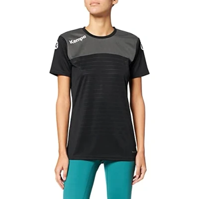 Afbeelding van Kempa Emotion 2.0 Shirt Korte Mouw Dames Zwart Antraciet Maat XS