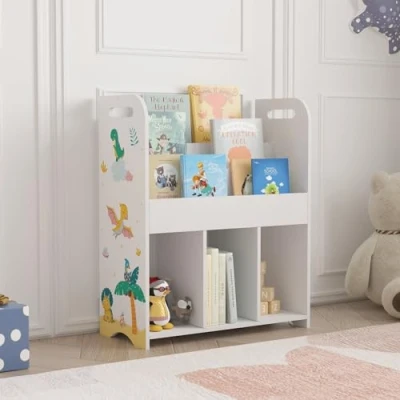 Afbeelding van Kinderkast Røyrvik open kast 75x62x29 cm dinosaurusmotief [en.casa]