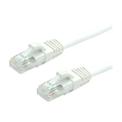 Image de VALUE Cordon de raccordement RJ 45 (M) pour 15 m UTP CAT 6a moulé, sans crochet blanc, RAL 9003