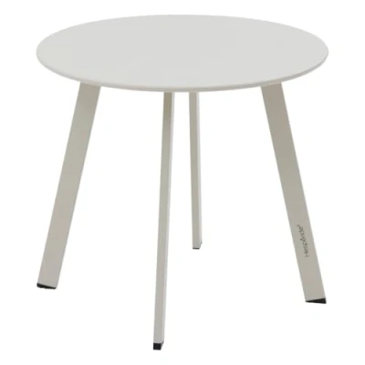 Afbeelding van Hesperide Bijzettafel/tuin tafel Saona metaal lichtgrijs D50 x H45 cm voor buiten