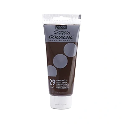 Afbeelding van Pébéo gouache kleur, 100 ml, tube fijne kwaliteit, ideaal voor studie, 1 met ml schaduw, 290029