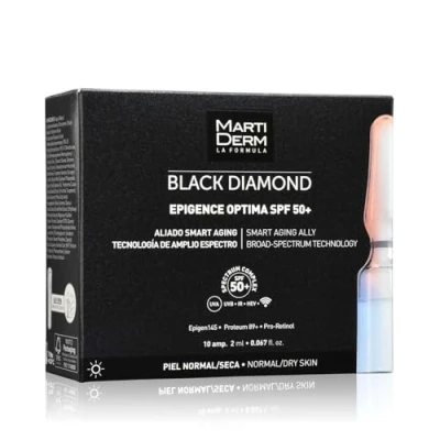 Afbeelding van Martiderm Black Diamond Epigence Optima SPF 50+ zonnefilter voor het gezicht, 30 ampullen x 2 ml