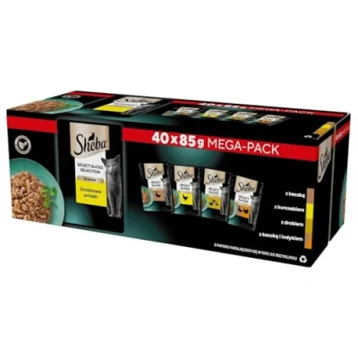 Afbeelding van SHEBA Selection Select Slices Gevogelte Smaak nat kattenvoer 40 x 85g