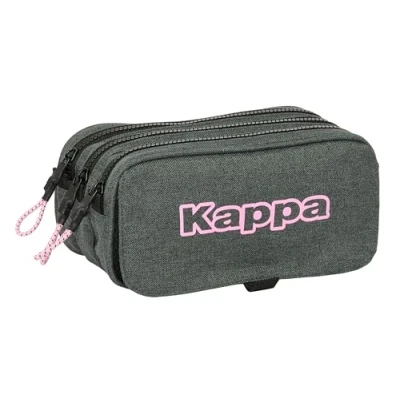 Afbeelding van Pennenetui met 3 vakken Kappa Silver pink Grijs 21,5 x 10 8 cm
