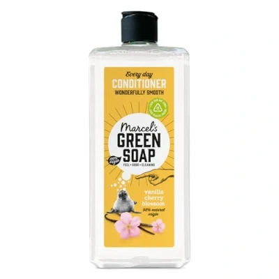 Afbeelding van Marcel&#039;s Green Soap Every Day Vanille en kersenbloesem conditioner 100% gerecycled kunststof 98% natuurlijke formule veganistisch zonder microlastieken 300 ml