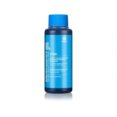 Afbeelding van 100 ml sublimatie inkt compatibel met Epson, Brother, Roland, Mimaki, Mutoh, Cyan