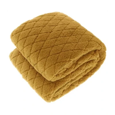 Afbeelding van Unique Living Ezra Fleece Plaid 150x200 cm Mellow Yellow