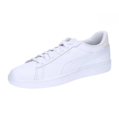 Afbeelding van Puma Smash 3.0 Sneakers laag, Dames, Maat: 38.5, White/rosebay/silver Leer en imitatieleer