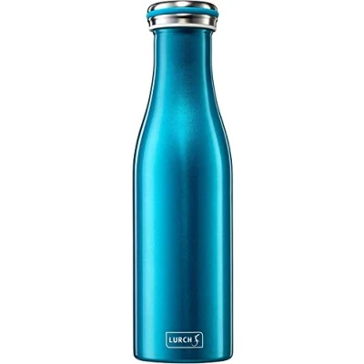 Afbeelding van Lurch 240851 thermosfles voor warme en koude dranken van dubbelwandig roestvrij staal 0,5 l, waterblauw