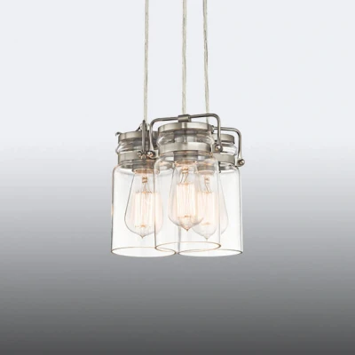 Afbeelding van Brinley 3 lamps hanglamp in retrolook