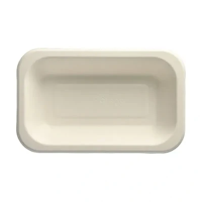 Afbeelding van Sealable Menu Trays made of sugar cane Topseal Sugarcane &quot;Pure&quot; Rectangular 240 x 150 42mm White