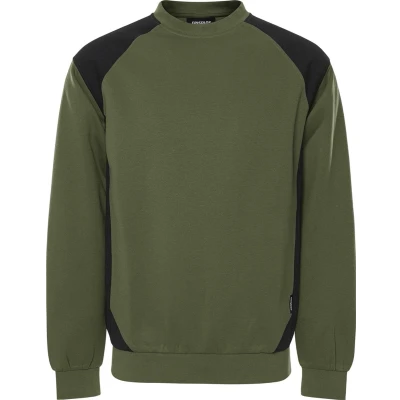 Afbeelding van Fristads Sweater 7148 GSM Legergroen/zwart