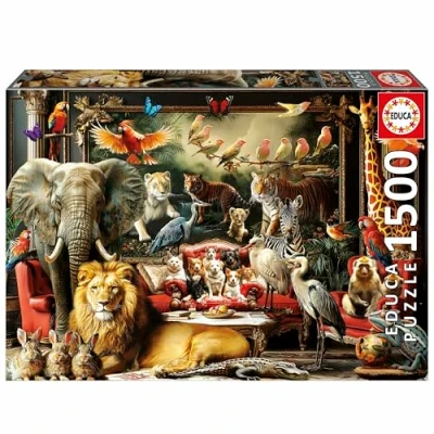 Afbeelding van Educa 1500 stukjes Puzzel voor volwassenen Animal Mansion bevat Fix lijm. Afmetingen: 85 x 60 cm. Vanaf 14 jaar (20245)