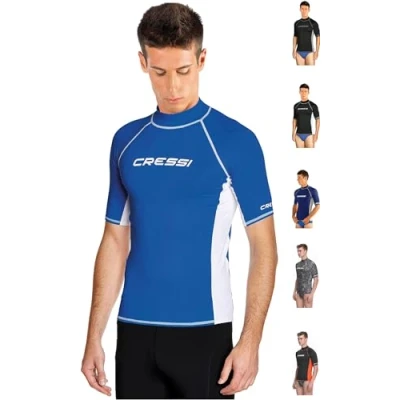 Afbeelding van Cressi Rash Guard hoge overall van speciale zeer elastische stof, lange en korte mouwen, uv bescherming (UPF) 50+ heren