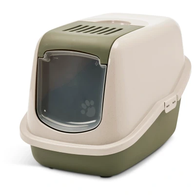 Afbeelding van Savic Kattentoilet Nestor Happy Planet 56X39X38.5 cm Kattenbak Mokka&amp;Graniet&amp;Groen