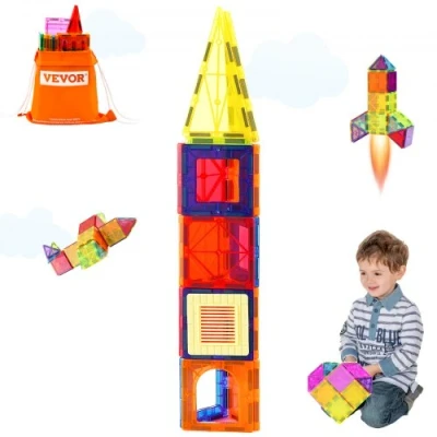 Image de VEVOR Tuiles magnétiques blocs de construction pour enfants 55 PCS