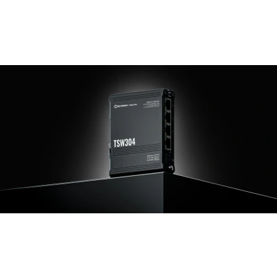Afbeelding van Teltonika TSW304 netwerk switch Gigabit Ethernet (10/100/1000) Power over (PoE) Zwart