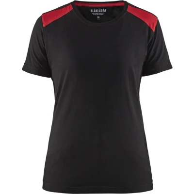 Afbeelding van Blaklader Dames T shirt 3479 1042 Zwart/Rood XXL