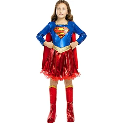 Afbeelding van FUNIDELIA Deluxe Supergirl Kostuum voor meisjes Maat: 122 134 cm