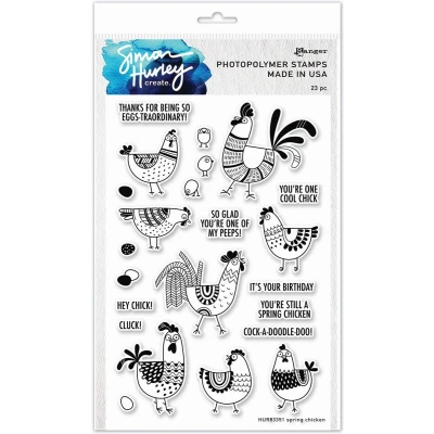 Afbeelding van Ranger SH Clearstamps 6x9 Spring Chicken HUR83351 Simon Hurley (04 23)
