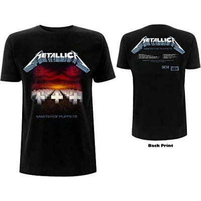 Afbeelding van Metallica Master Of Puppets Tracks Heren T shirt 2XL Zwart