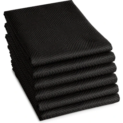 Afbeelding van DDDDD theedoek Cisis 60x65cm Ebony 6 stuks