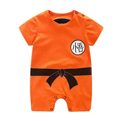Afbeelding van Sxkayxr Body voor pasgeborenen, jongens en meisjes, cartoon babypakje geïnspireerd door Goku, Oranje 2
