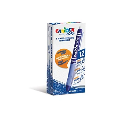 Afbeelding van Carioca gelroller Oops, medium, uitwisbaar, doos van 12 stuks, blauw